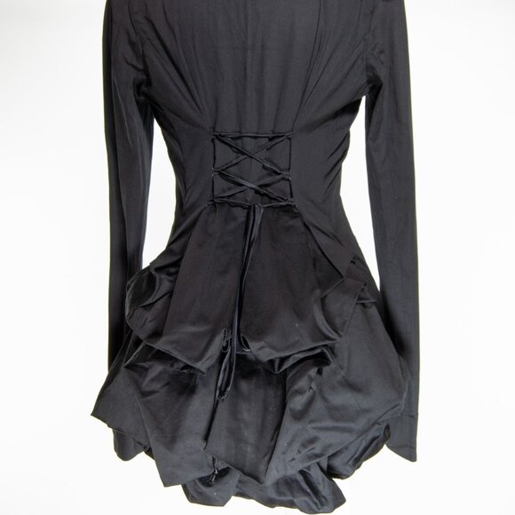 Betsey Johnson Y2K Ruffle-Back Button Top - Picture 3 of 7